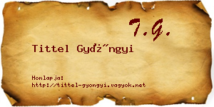 Tittel Gyöngyi névjegykártya