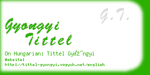 gyongyi tittel business card